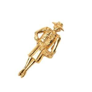 CHANEL Gold Brooch